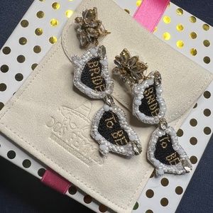 Dos Femmes Beaded Bride-to-Be "sunglasses" Earrings